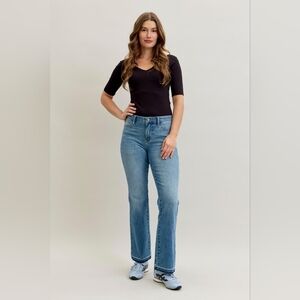 Judy Blue Mid Rise Tummy Control Released Hem Slim Bootcut Jeans Various NEW